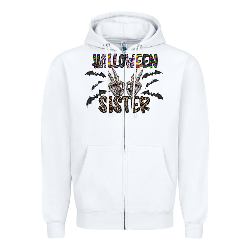 Halloween Sister Zipper Hoodie by CowhideDigitalArt | Teevron