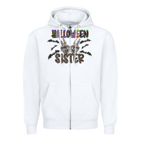 White halloween sister Zipper Hoodie - CowhideDigitalArt