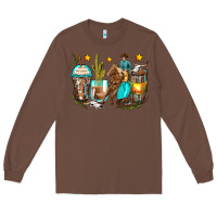 Chestnut cowboy coffee cups Long Sleeve Tee - Zillion Design Studio