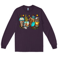 Plum cowboy coffee cups Long Sleeve Tee - Zillion Design Studio