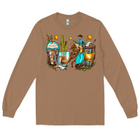 Toasted Coconut cowboy coffee cups Long Sleeve Tee - Zillion Design Studio