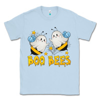 Dusty Blue Boo Bees Classic Tee - texasbilliewilder