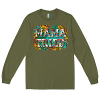 Army Green western mama tried with sunflowers and gemstone Long Sleeve Tee - texasbilliewilder