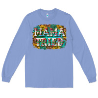 Colony Blue western mama tried with sunflowers and gemstone Long Sleeve Tee - texasbilliewilder