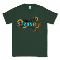 Sports Green she i̇s strong western cross Classic Tee - RanaPortraitStore
