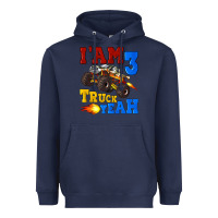 Navy i'am three truck yeah Heavyweight Hoodie - Artiststas