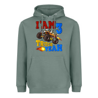 I'am Three Truck Yeah Heavyweight Hoodie | Teevron