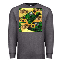 Charcoal Heather harvester seamless pattern Premium Sweatshirt - BundleAndBundleShop