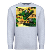 Heather Grey harvester seamless pattern Premium Sweatshirt - BundleAndBundleShop