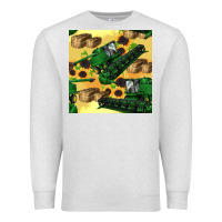 Oatmeal Heather harvester seamless pattern Premium Sweatshirt - BundleAndBundleShop