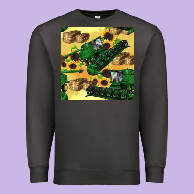 Harvester Seamless Pattern Premium Sweatshirt Designed By Bundleandbundleshop