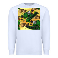 White harvester seamless pattern Premium Sweatshirt - BundleAndBundleShop