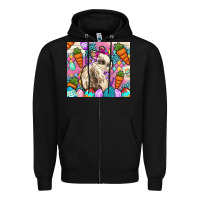 Black Easter Bunny tumbler Easter Day Zipper Hoodie - Neo Western