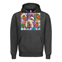 Charcoal Heather Easter Bunny tumbler Easter Day Zipper Hoodie - Neo Western