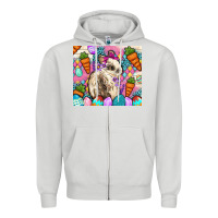 Dove Grey Easter Bunny tumbler Easter Day Zipper Hoodie - Neo Western