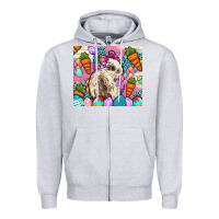 Heather Grey Easter Bunny tumbler Easter Day Zipper Hoodie - Neo Western
