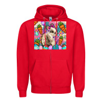 Red Easter Bunny tumbler Easter Day Zipper Hoodie - Neo Western