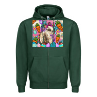 Sports Green Easter Bunny tumbler Easter Day Zipper Hoodie - Neo Western