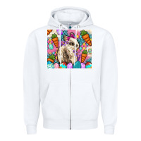 Easter Bunny Tumbler Easter Day Zipper Hoodie | Teevron
