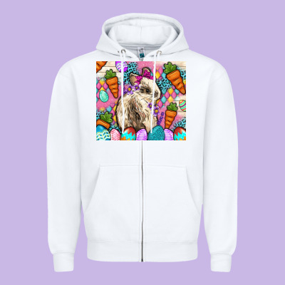 Easter Bunny Tumbler Easter Day Zipper Hoodie Designed By Neo Western