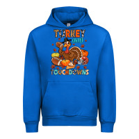 Cobalt turkey and touchdowns Urban Hoodie - MaliasSmallBusiness