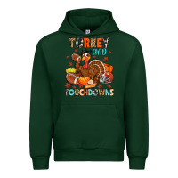 Forest Green turkey and touchdowns Urban Hoodie - MaliasSmallBusiness