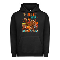 Pigment Black turkey and touchdowns Urban Hoodie - MaliasSmallBusiness