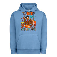 Pigment Pebble Blue turkey and touchdowns Urban Hoodie - MaliasSmallBusiness
