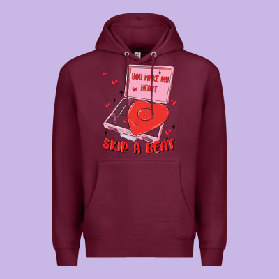 Heart Record Player Premium Hoodie Designed By Maliassmallbusiness