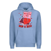 Colony Blue heart record player Premium Hoodie - MaliasSmallBusiness
