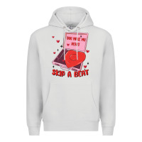 Dove Grey heart record player Premium Hoodie - MaliasSmallBusiness