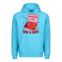 Ocean Blue heart record player Premium Hoodie - MaliasSmallBusiness