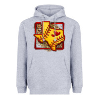 Heather Grey leopard softball texas map Heavyweight Hoodie - Jasminsmagicworld