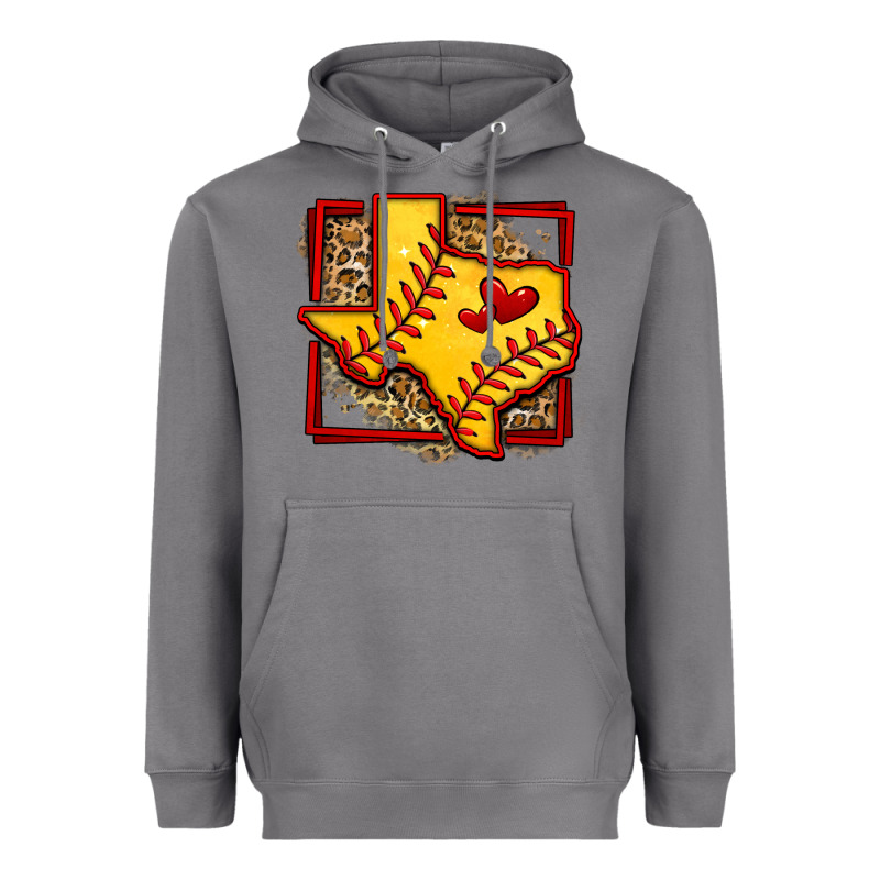 Leopard Softball Texas Map Heavyweight Hoodie by Jasminsmagicworld | Teevron