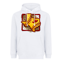 White leopard softball texas map Heavyweight Hoodie - Jasminsmagicworld