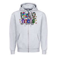 Heather Grey love need no words Zipper Hoodie - SublimationCraftShop
