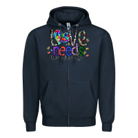 Navy love need no words Zipper Hoodie - SublimationCraftShop