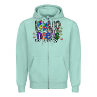 Seafoam love need no words Zipper Hoodie - SublimationCraftShop