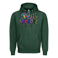 Sports Green love need no words Zipper Hoodie - SublimationCraftShop