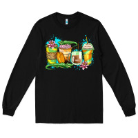 Black alligator coffee cups Long Sleeve Tee - Zillion Design Studio