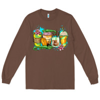 Chestnut alligator coffee cups Long Sleeve Tee - Zillion Design Studio