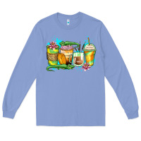 Colony Blue alligator coffee cups Long Sleeve Tee - Zillion Design Studio