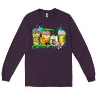 Plum alligator coffee cups Long Sleeve Tee - Zillion Design Studio