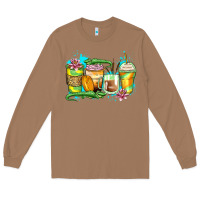 Toasted Coconut alligator coffee cups Long Sleeve Tee - Zillion Design Studio