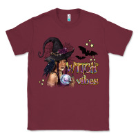 Burgundy Black Witch Vibes Classic Tee - texasbilliewilder