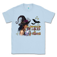 Dusty Blue Black Witch Vibes Classic Tee - texasbilliewilder