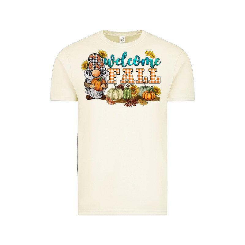 Welcome Fall Gnome Vintage Tee by BarkalooDesign | Teevron