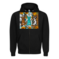 Black Easter bunnies leopard cowhide tumbler Easter Day Zipper Hoodie - Neo Western