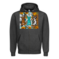 Charcoal Heather Easter bunnies leopard cowhide tumbler Easter Day Zipper Hoodie - Neo Western