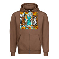 Chestnut Easter bunnies leopard cowhide tumbler Easter Day Zipper Hoodie - Neo Western